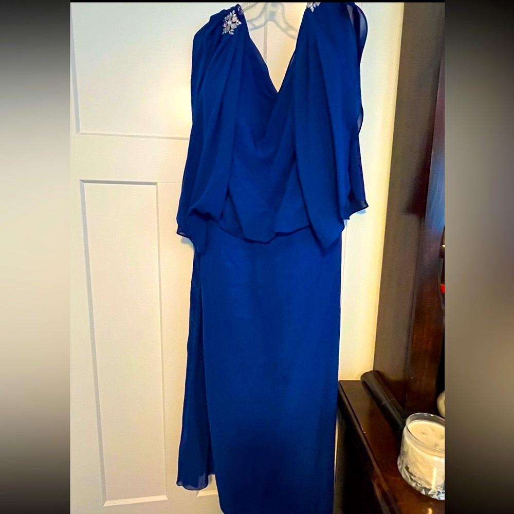 Elegant Blue Evening Gown MOB